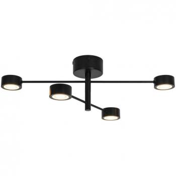Nordlux Clyde Flex 4-Rail LED Deckenleuchte in Schwarz