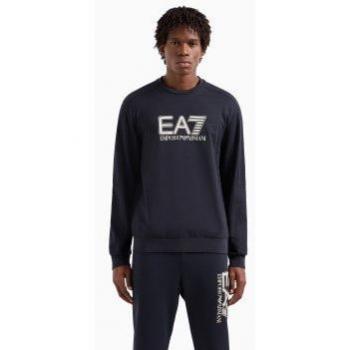 Sweatshirt EA7 Homme Sportif Bleu XXL