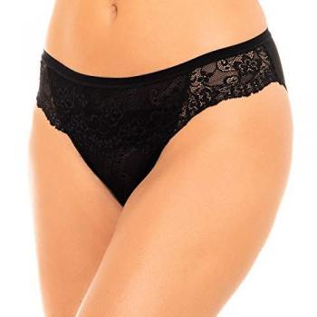 Deisy Black L Panties with Breathable Lining