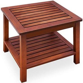 Tavolino da giardino Washington in legno di acacia oliato 45x45x45cm