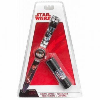 Set de Reloj Digital y Linterna Star Wars