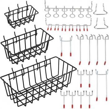 Pegboard Hook and Basket Assortment