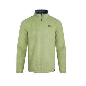 Weird Fish Newark Mens 1/4 Zip Grid Fleece – Mustard