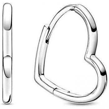 Pandora Joyería Pendientes de Aro Corazón Asimétricos 298307C00