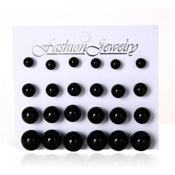 White Simulated Pearl Earrings Set for Women