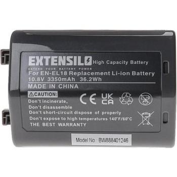 Extensilo Ersatzakku EN‑EL18 Nikon – 3350 mAh, 10,8 V