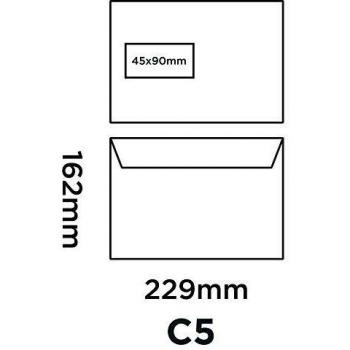 Purely Everyday Wallet Peel and Seal Window White C5 162X229 100GSM