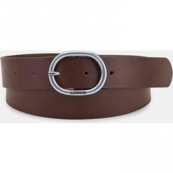 Cinturón de piel marrón Levi's con hebilla oval