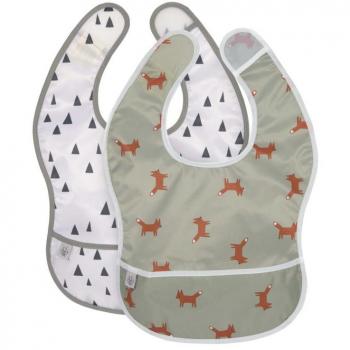 Lässig Little Forest Pack de 2 Baberos