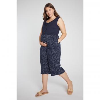 Plus Size Women's Cotton Dress, Bellieva Style, Blue, Size 32/34