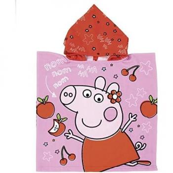 Peppa Pig Poncho Toalla Playa 55×110 cm para Niños