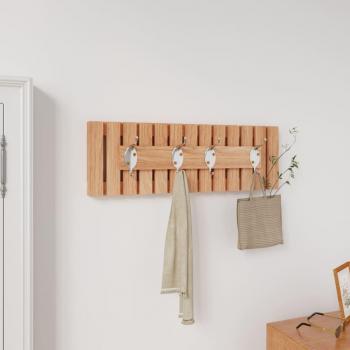 VidaXL Hakenleiste 42x8,5x14 cm Holz Nussbaum