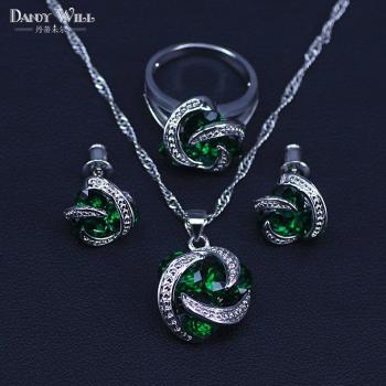 Set de Bijoux Ronds en Zircon