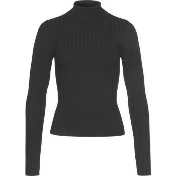 Lascana Figurbetonter Rollkragenpullover Schwarz