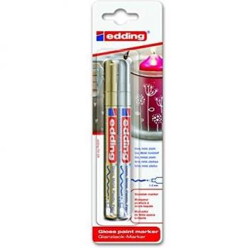 Edding 751 Marqueur or et argent 1 mm, 2 mm