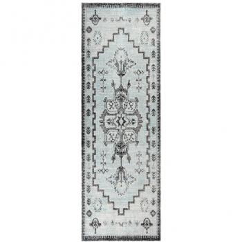 Tapis de protection d'extérieur et intérieur 80x250 cm avec motif vert et gris