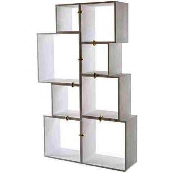 Modular Bookcase 888 – Set di 8 Moduli in Legno (White)