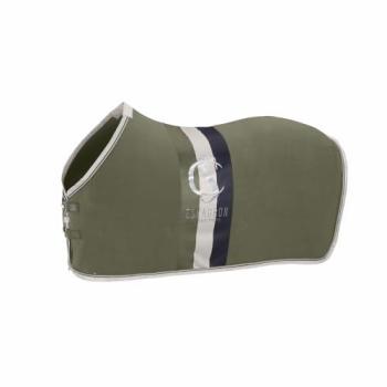 Eskadron Classic Sports 25 Fleece Stripe – 125 cm – Beige‑Schwarz