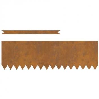 Barriere per Prato 10 Pezzi 100x0.5x30 cm Acciaio Antiruggine