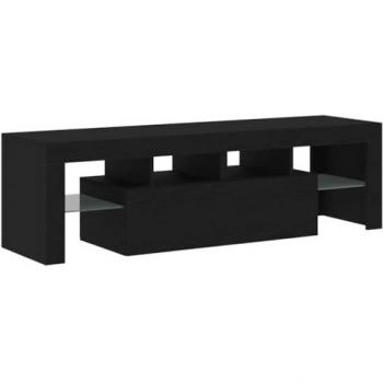 VidaXL TV-Bank in Schwarz und Eichen-Design