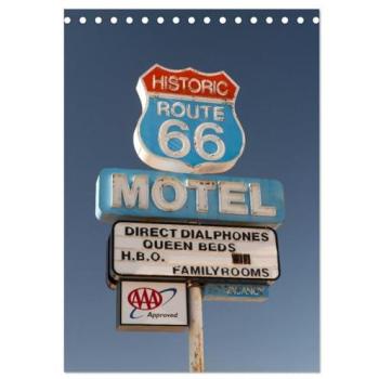 Historic Route 66 Motel (Desk Calendar 2026 DIN A5 portrait), CALVENDO 12 Month DeskCalendar