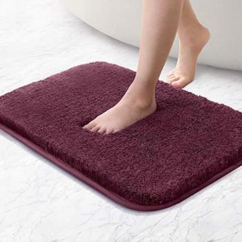Thickened Non Slip Bath Mat Ultra Soft Microfiber Bathroom Rug Quick-drying Machine Washable