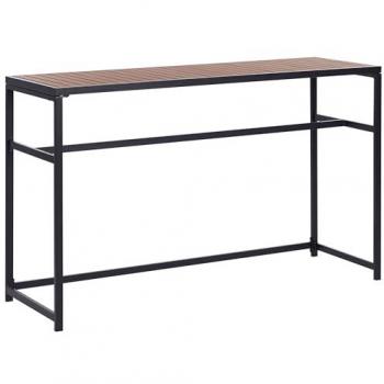 Mesa de jardín Avetrana 150 x 50 cm acero y plástico negro