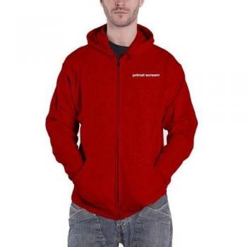 Screamadelica Felpa Unisex XXL Rosso, Capoccio e Zip, Design Retro