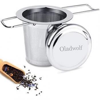 Oladwolf Tee-Sieb Premium 304 Edelstahl – inkl. Deckel