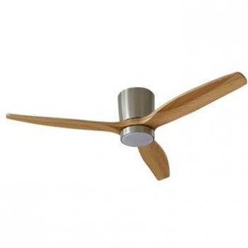 Lucande Faipari 132 cm LED‑Deckenventilator – DC, leise, Edelstahl‑Nickel, moderne Optik