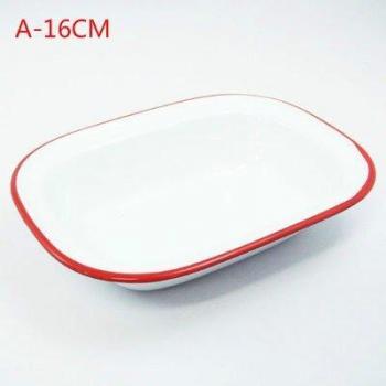 Enamel rectangular pie dish