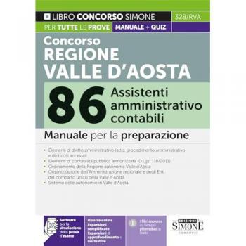 Concorso regione Valle d'Aosta 86 assistenti amministrativo contabile. Manuale per la preparazione