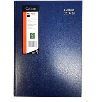 Collins Blue 38M A5 Daily/Weekly Desk Journal 2019‑20