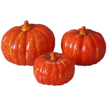 Artificial Orange and White Pumpkin for Fall Decorations