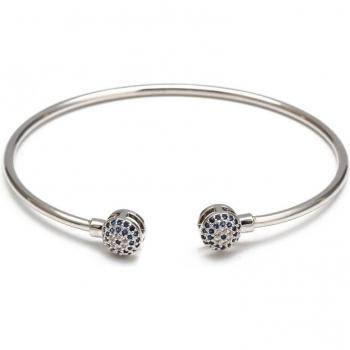 Brazalete Oro Plateado Ojo de Fortuna