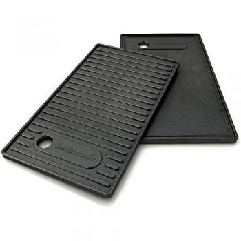 Piastra barbecue nera in ghisa smaltata 42,7x2x24 cm