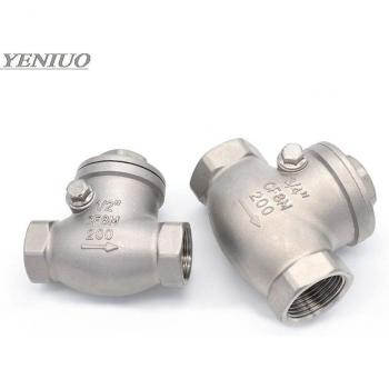 304 Stainless Steel Female Thread Horizontal Non-Return Swing Check Valve 1/2, 3/4, 1, 1-1/4