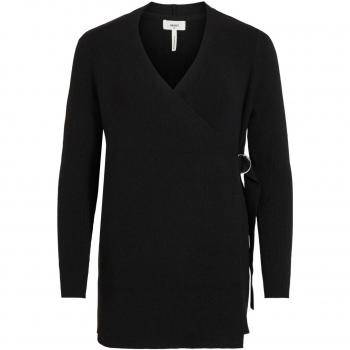 Cardigan Donna Fae Thess Nero a Maniche Lunghe S