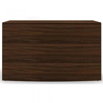 SKEMA Commode Onda 3 Tiroirs Cotto Beige Finition Vernis Naturel