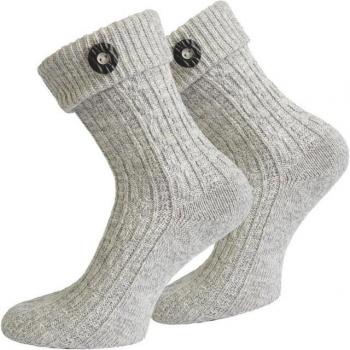 Trachtensocken mit Knopf für Herren, Normani, Silber, 39-42