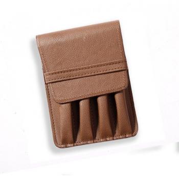 4 Slot Luxury Leather Pen Case for Fountain/Ballpoint/Rollerball Pens