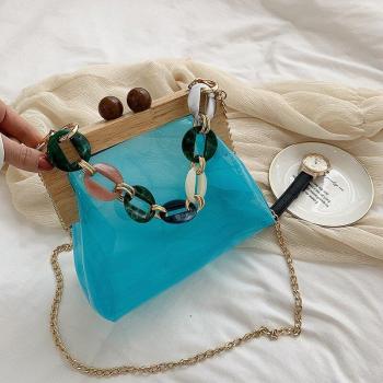 Acrylic See-Through Makeup Clutch for Women