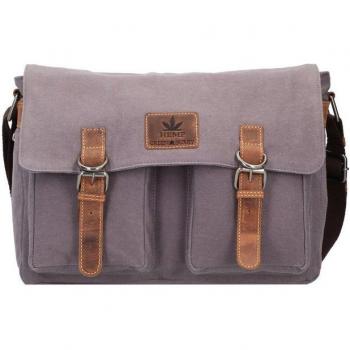 Greenburry Graue Hanf Messenger Bag