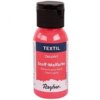 Rayher Stoffmalfarbe Rot (Neon) – 34 ml