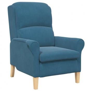 Fauteuil Bleu Bois Standard Ergonomique Vidaxl