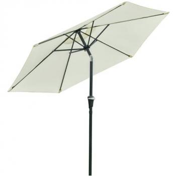 Parasol Extérieur Crème Ø 2,3 m Inclinable