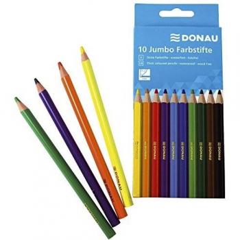 Donau, Malstifte, Farbstifte Jumbo 10er mehrfarbig (Mehrfarbig, 10 x)