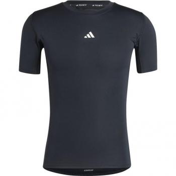 Adidas Technisches T-Shirt Techfit Compression JE6698 Schwarz Slim Fit L male