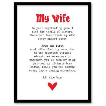 Geeky Heartbeat Poetry Canvas – 12 x 16 Romantic Gift