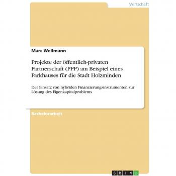 Projekte der öffentlich-privaten Partnerschaft (PPP) am Beispiel eines Parkhauses für die Stadt Holzminden: Der Einsatz von hybriden Finanzierungsinstrumenten zur Lösung des Eigenkapitalproblems